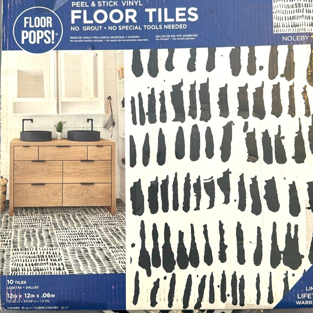 Peel & stick vinyl floor tiles